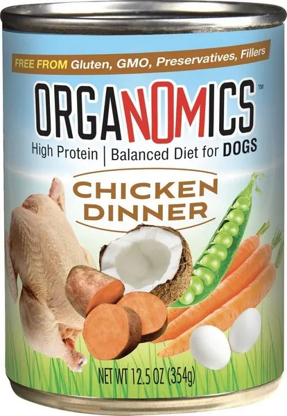 12/12.5oz Evanger's Dog Organomics Chicken Dinner - Treat